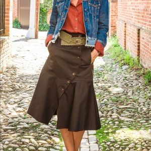 TIBI Dominic Skirt NWT - styled 5 ways! Size 8 Chocolate Brown